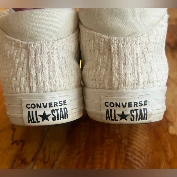 Converse Chuck Taylor Shoreline Mid Top Off White Sneaker Women Size 8 - Picture 8 of 12